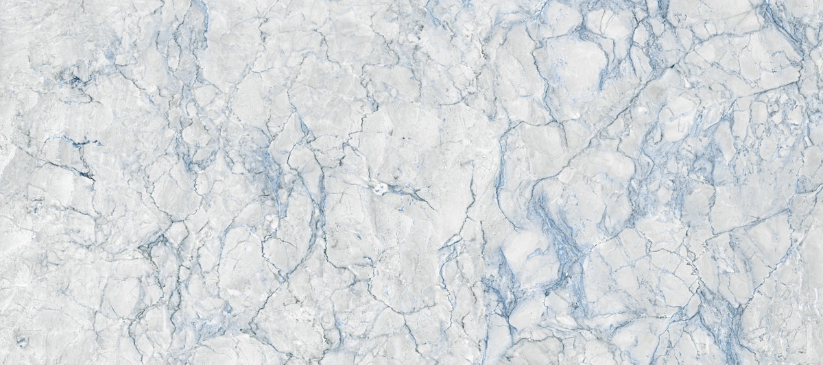 Serene Blue Veined Marble Texture Wall Mural in your room