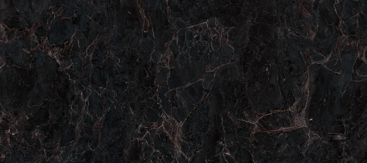 Midnight Noir Marble Slab Wall Mural in your room — zoomed