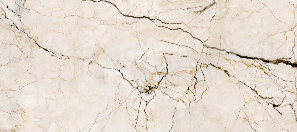 Classic Cream Marble Veins Wall Mural in your room — zoomed