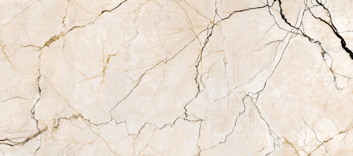 Cream and Charcoal Vein Stone Wall Mural in your room — zoomed