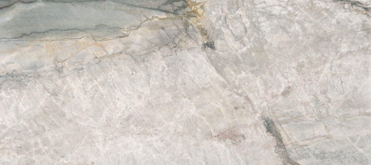 Natural Grey Stone Slab Pattern Wall Mural in your room — zoomed