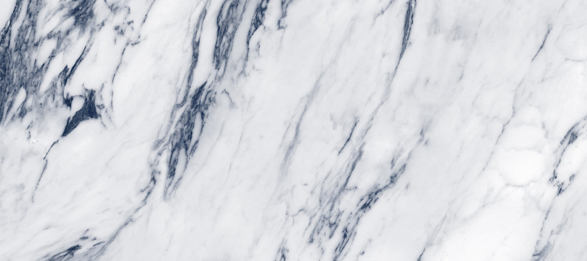 Classic Blue and White Marble Veins Wall Mural in your room — zoomed