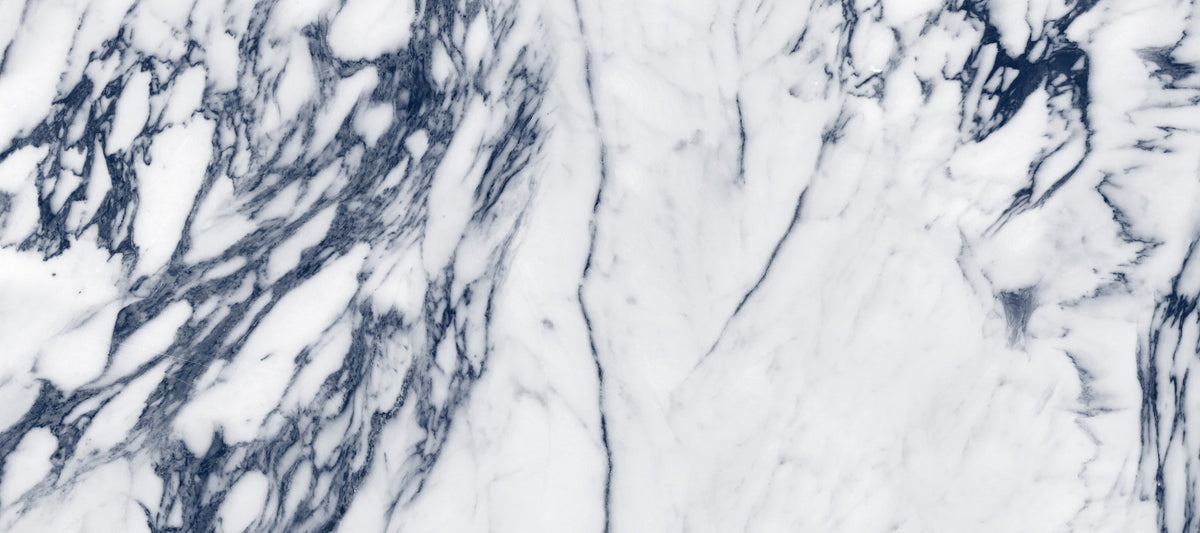 Classic Navy and White Marble Veins Wall Mural in your room