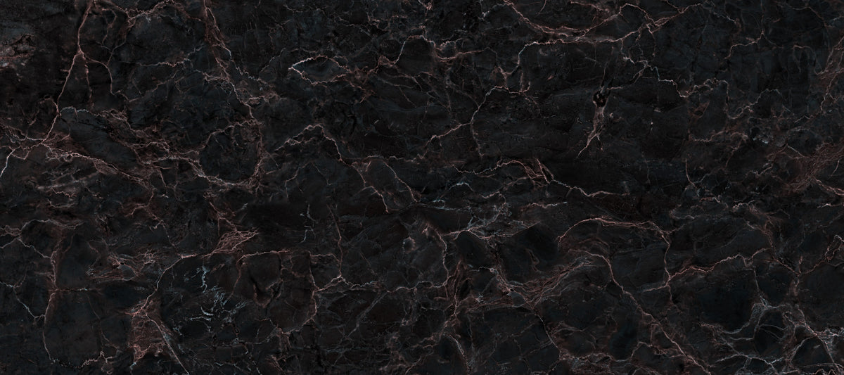 Midnight Obsidian Marble Veins Wall Mural in your room