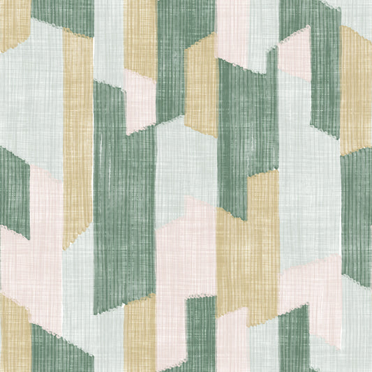 Modern Textured Hand Painted Geometries Charm Wallpaper⁠