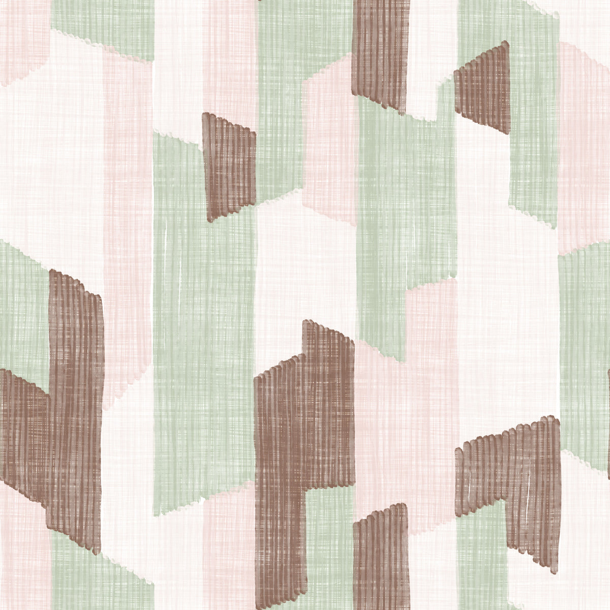 Modern Textured Hand Painted Geometries Delight Wallpaper⁠ in your room — zoomed