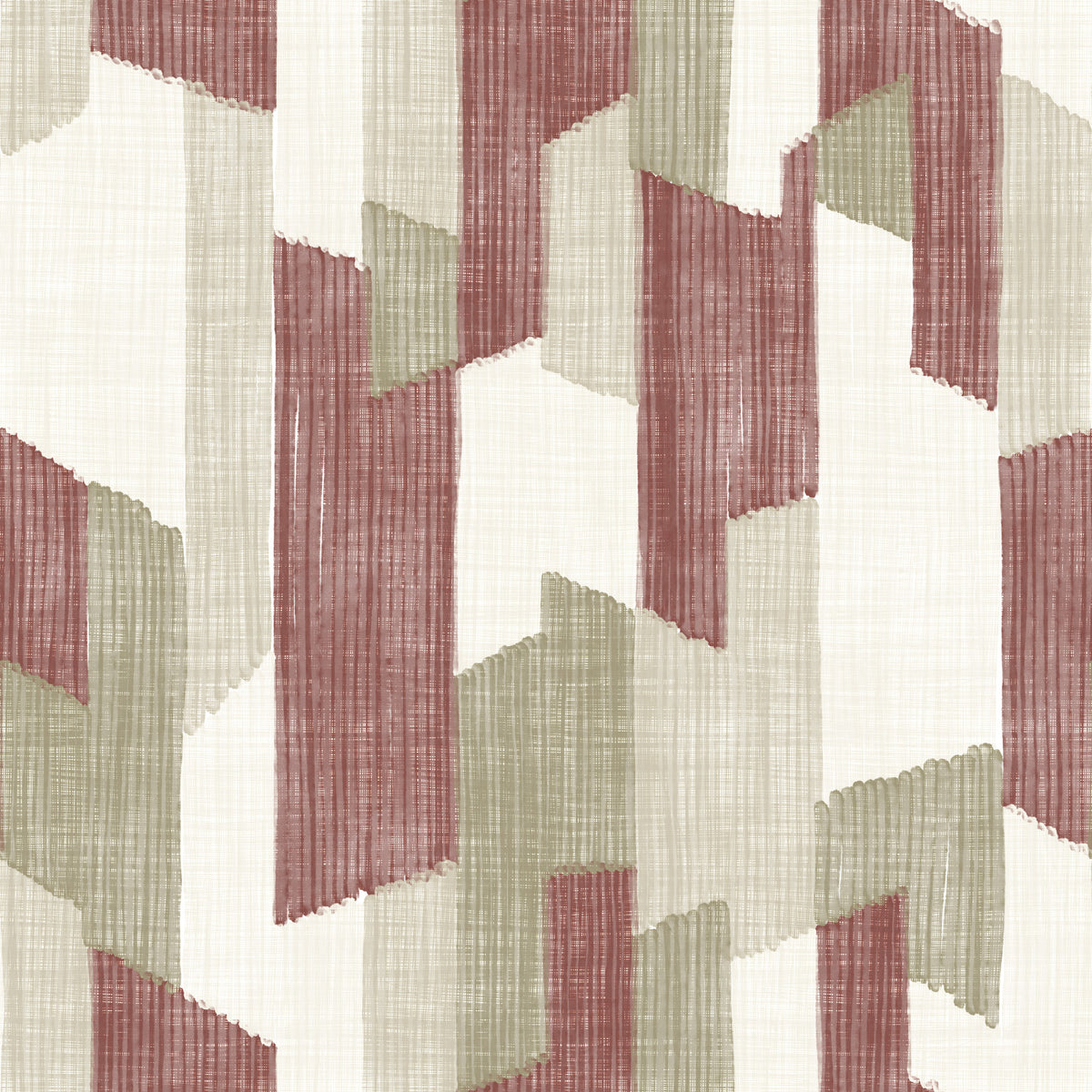 Modern Textured Hand Painted Geometries Earthy Wallpaper⁠ in your room