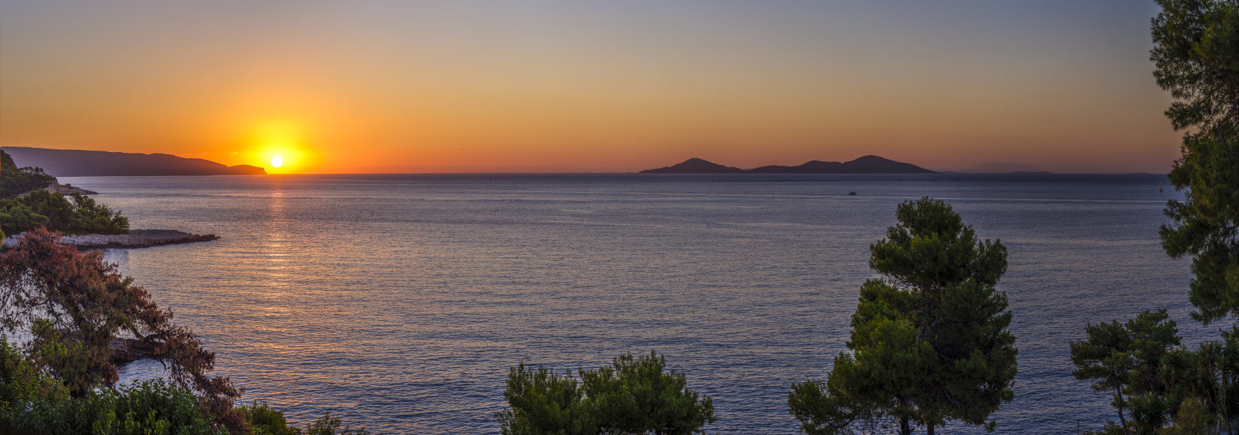 Mediterranean Sunset Horizon Wall Mural
