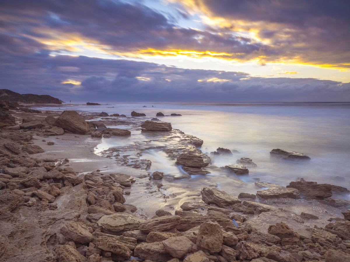 Twilight Rocky Shore Wall Mural in your room