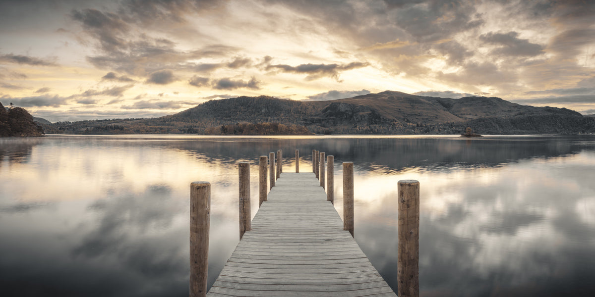 Dusk Over Still Waters Wall Mural in your room — zoomed