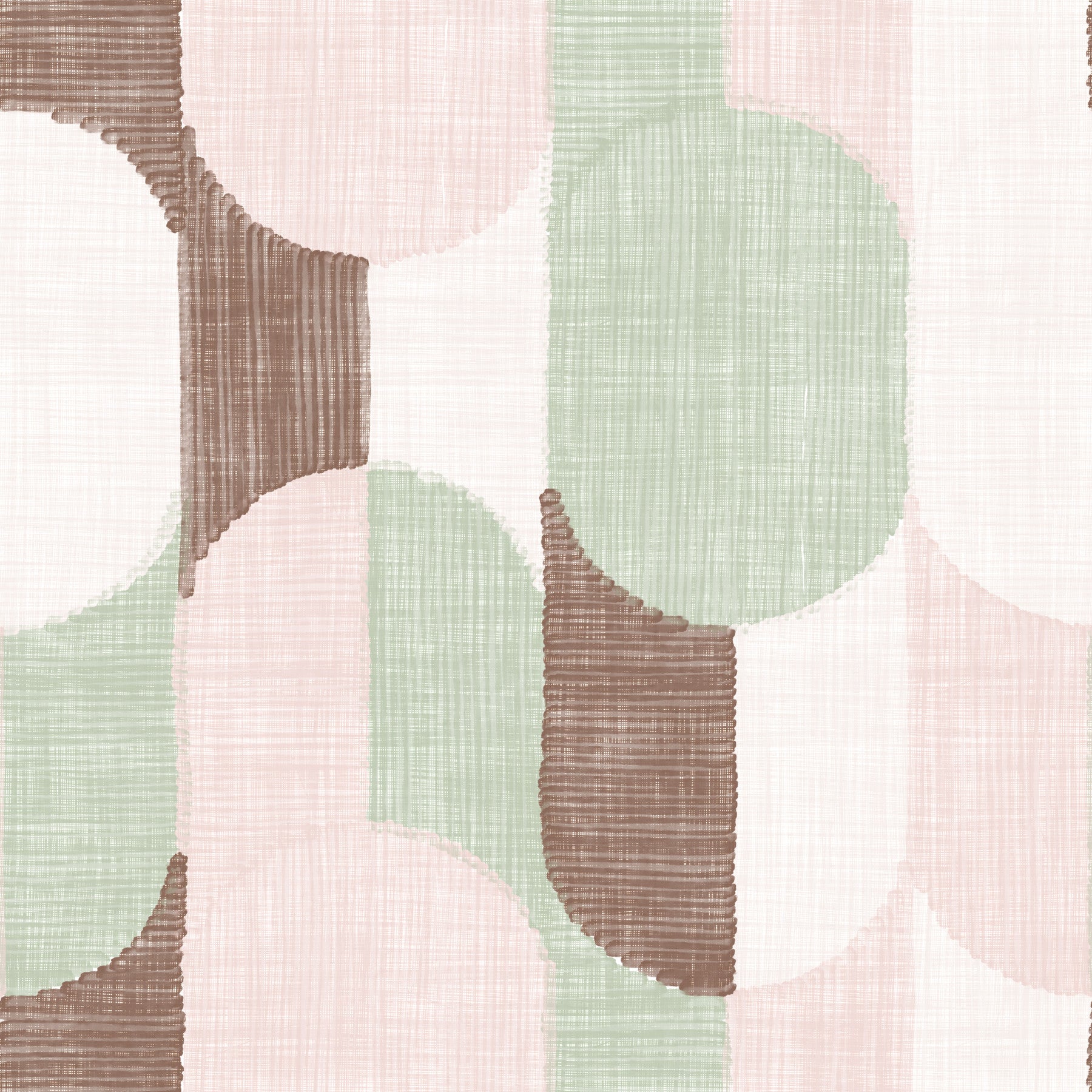 Mid Century Textured Hand Painted Geometries Grandmillennial Delight Soft Wallpaper⁠