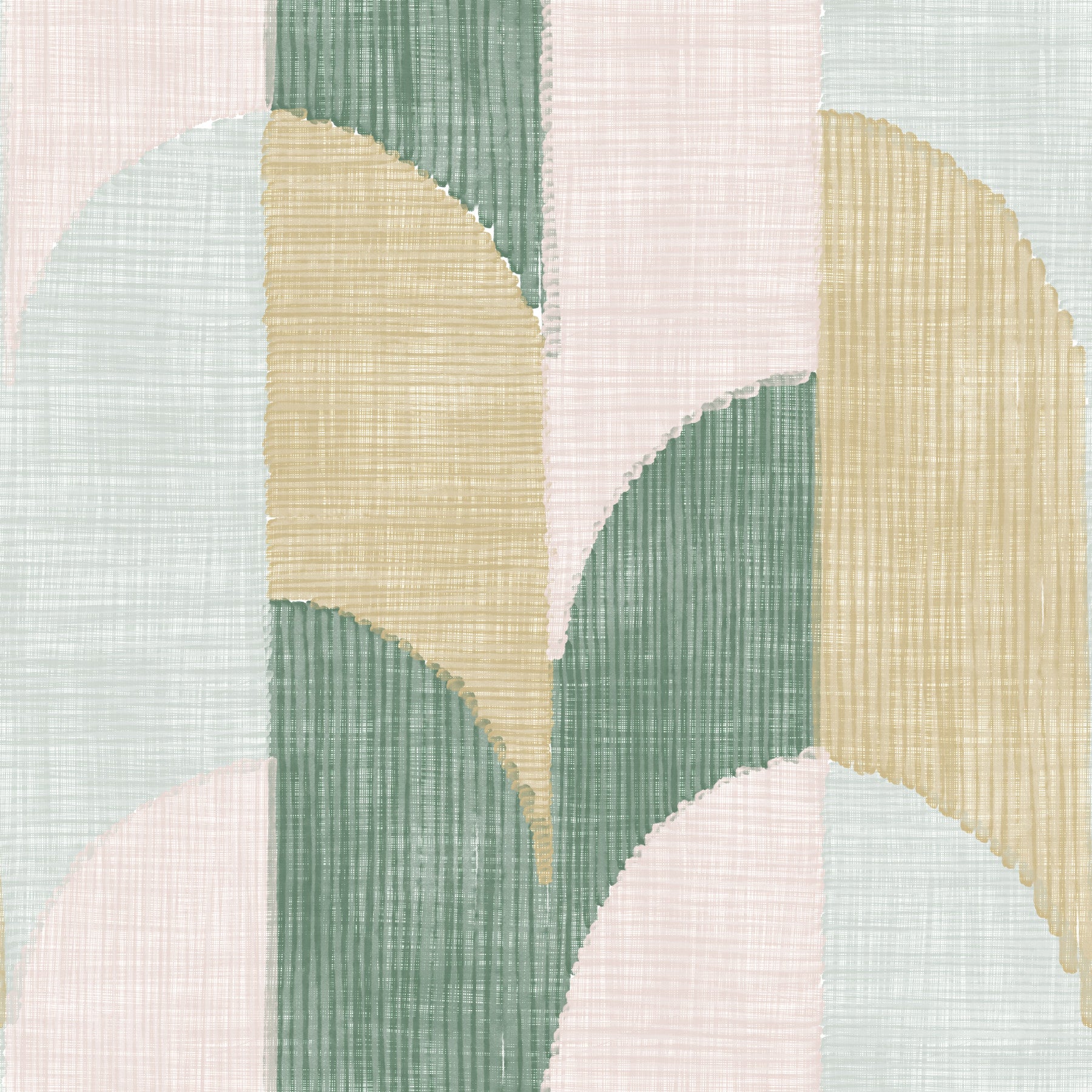 Mid Mod Textured Hand Painted Geometries Beautifully Balanced Wallpaper⁠