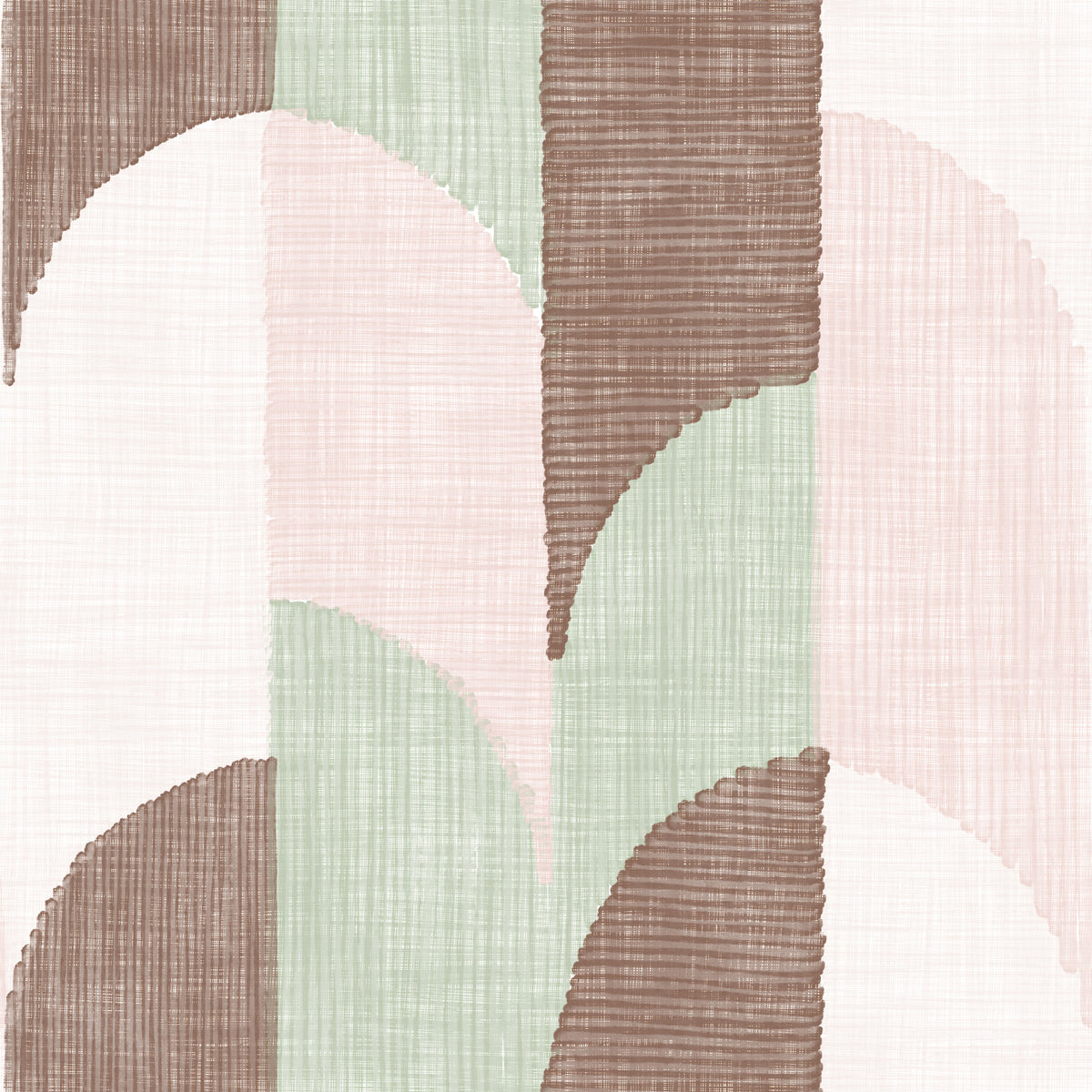 Mid Mod Textured Hand Painted Geometries Grandmillennial Delight Soft Wallpaper⁠ in your room
