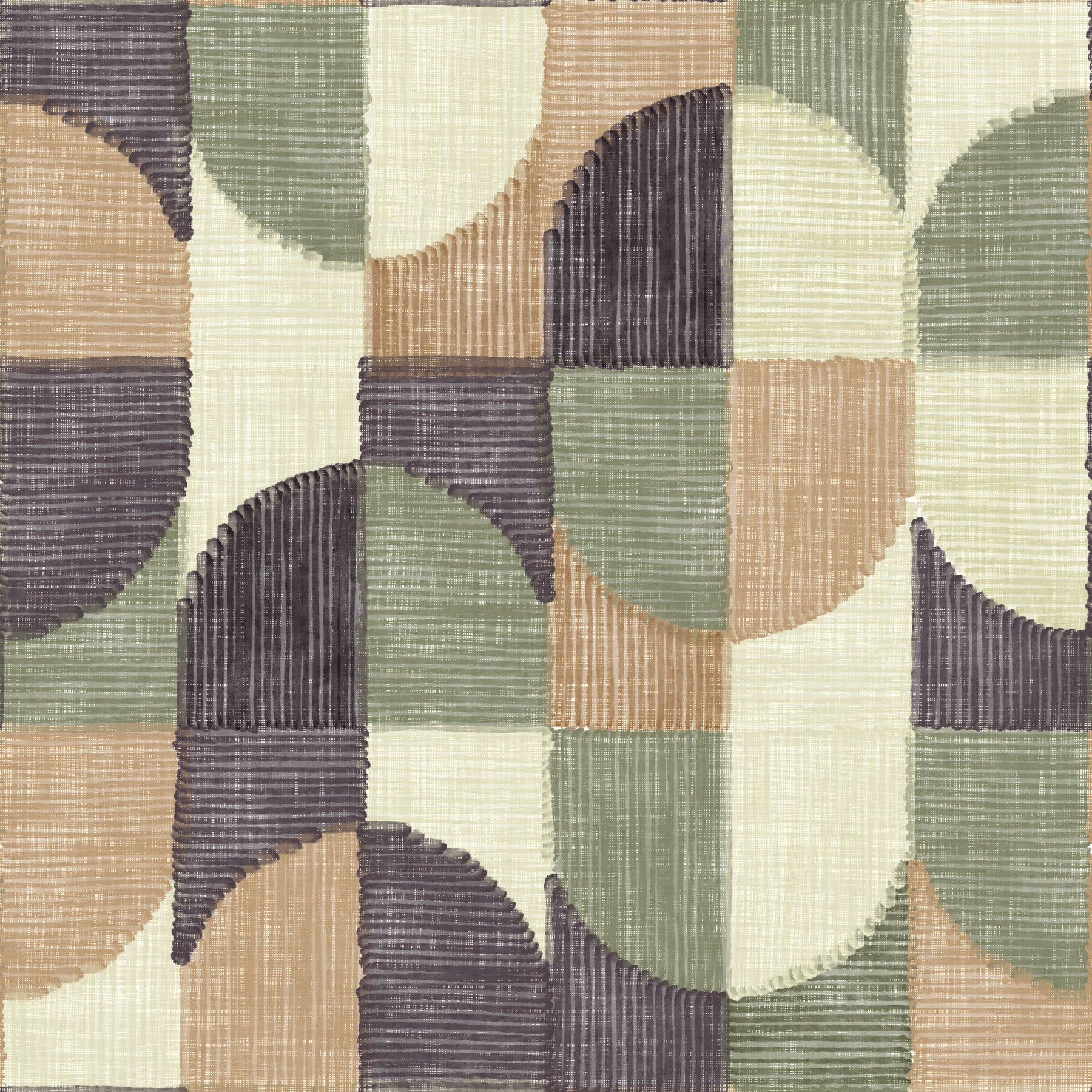 Tiled Textured Hand Painted Geometries Curated Harmony Tones Wallpaper⁠