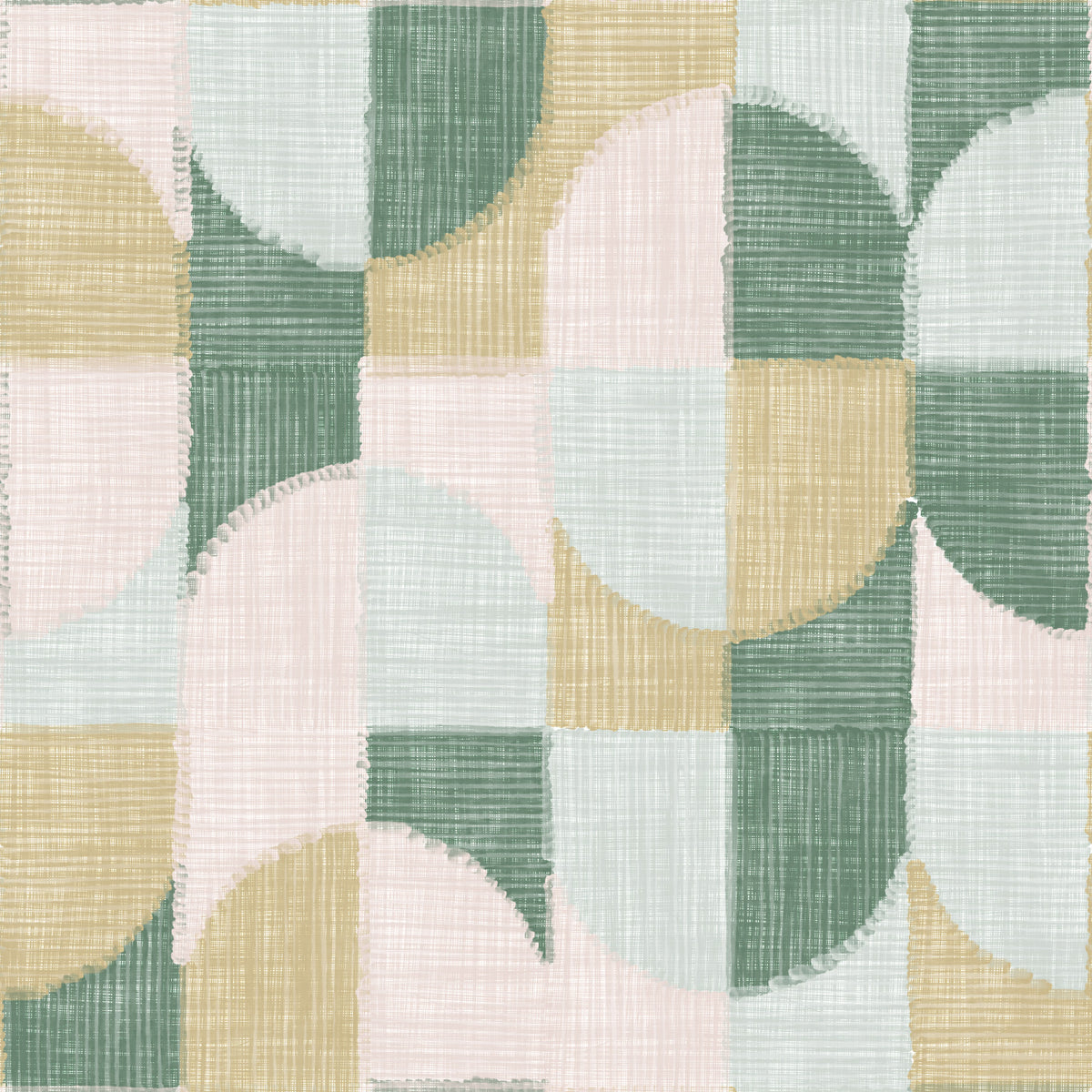 Tiled Textured Hand Painted Geometries Beautifully Balanced Wallpaper⁠ in your room — zoomed