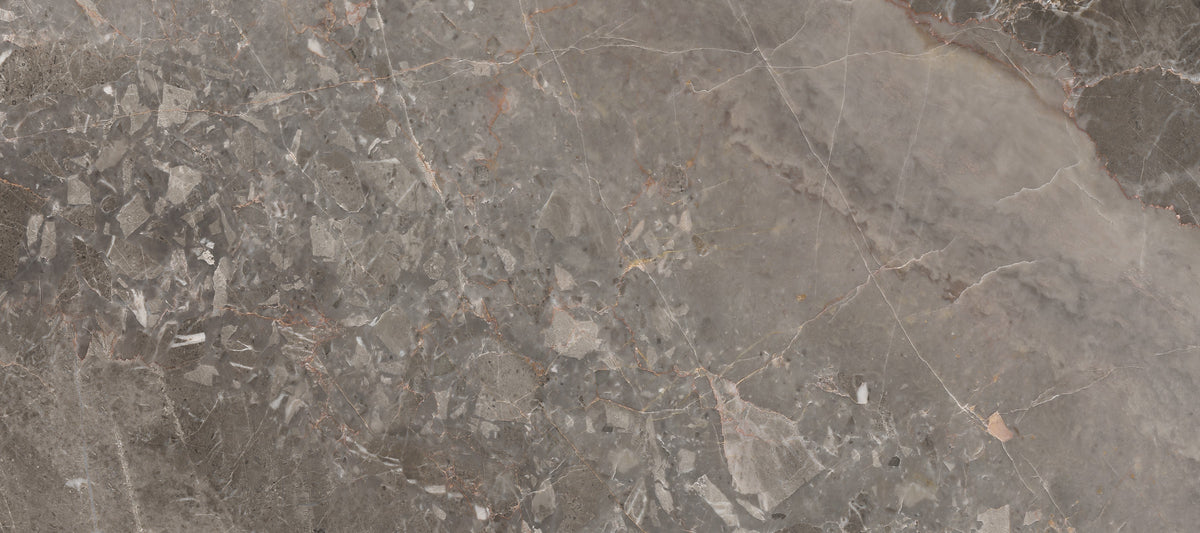 Smoky Grey Marble Texture Wall Mural in your room — zoomed