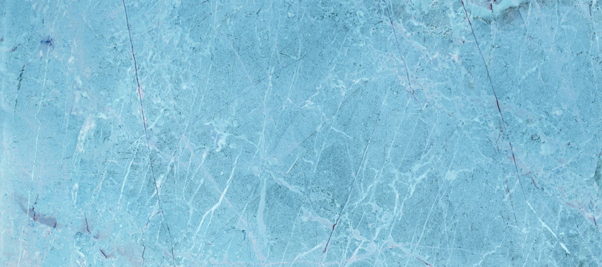 Serene Azure Marble Texture Wall Mural in your room — zoomed