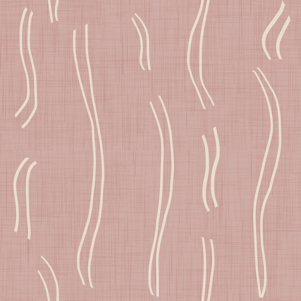 Blush Pink Wavy Stripe Wallpaper Mid Century Wallpaper⁠ in your room — zoomed