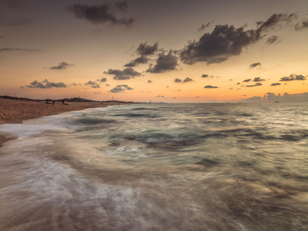 Amber Dusk Shoreline Wall Mural in your room