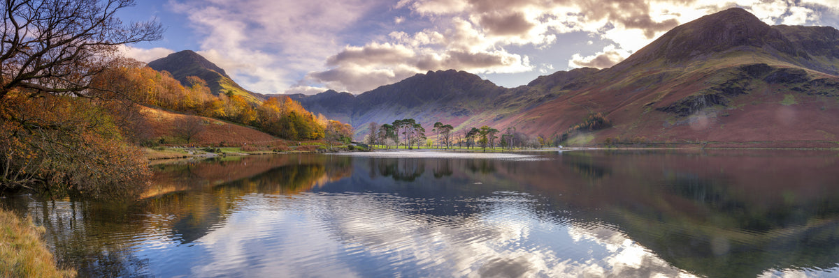 Serene Highland Reflections Wall Mural in your room