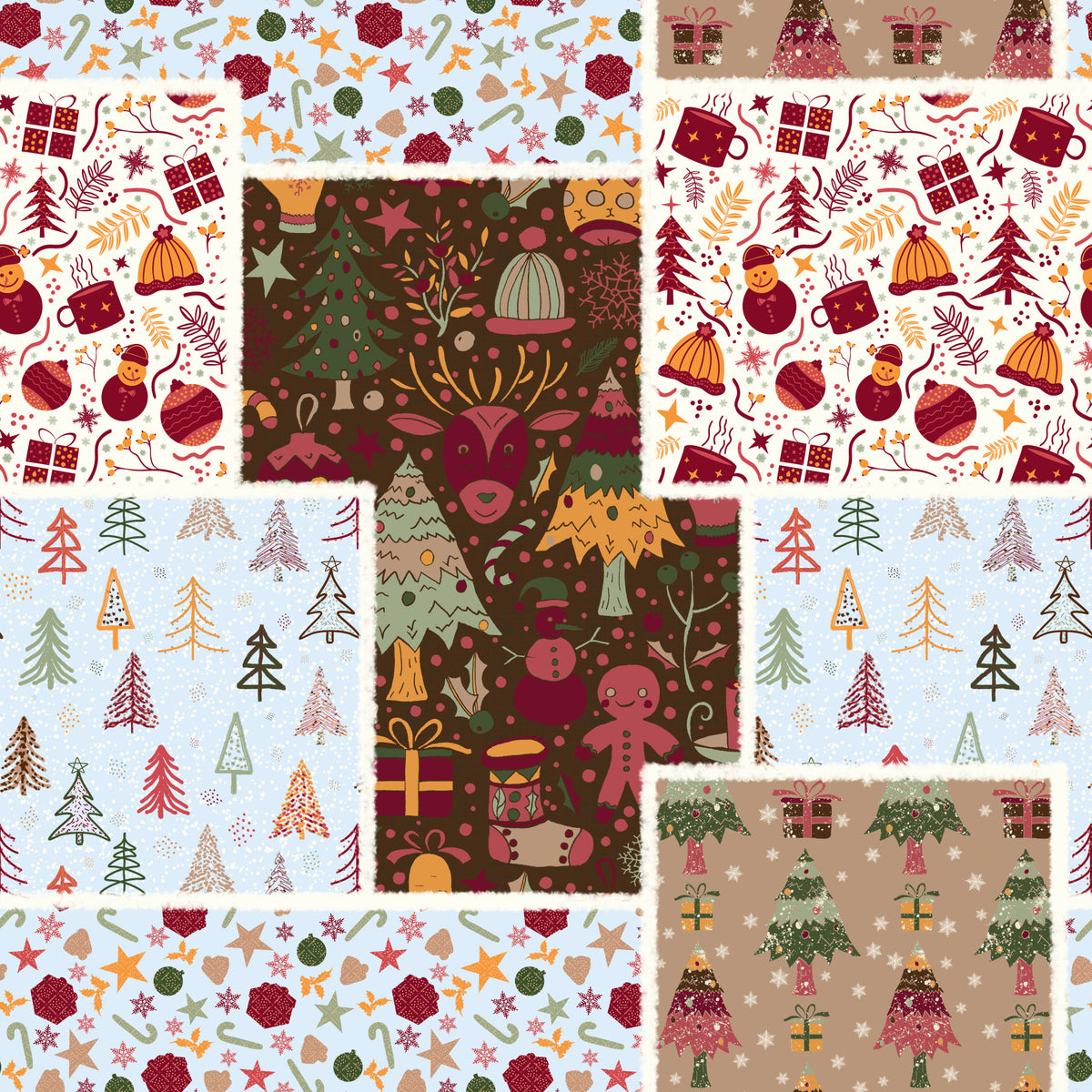 Country Christmas Patch Wallpaper⁠ in your room