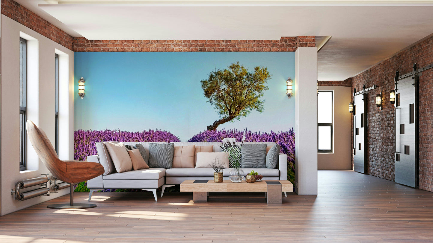Lavender Field Wall Mural