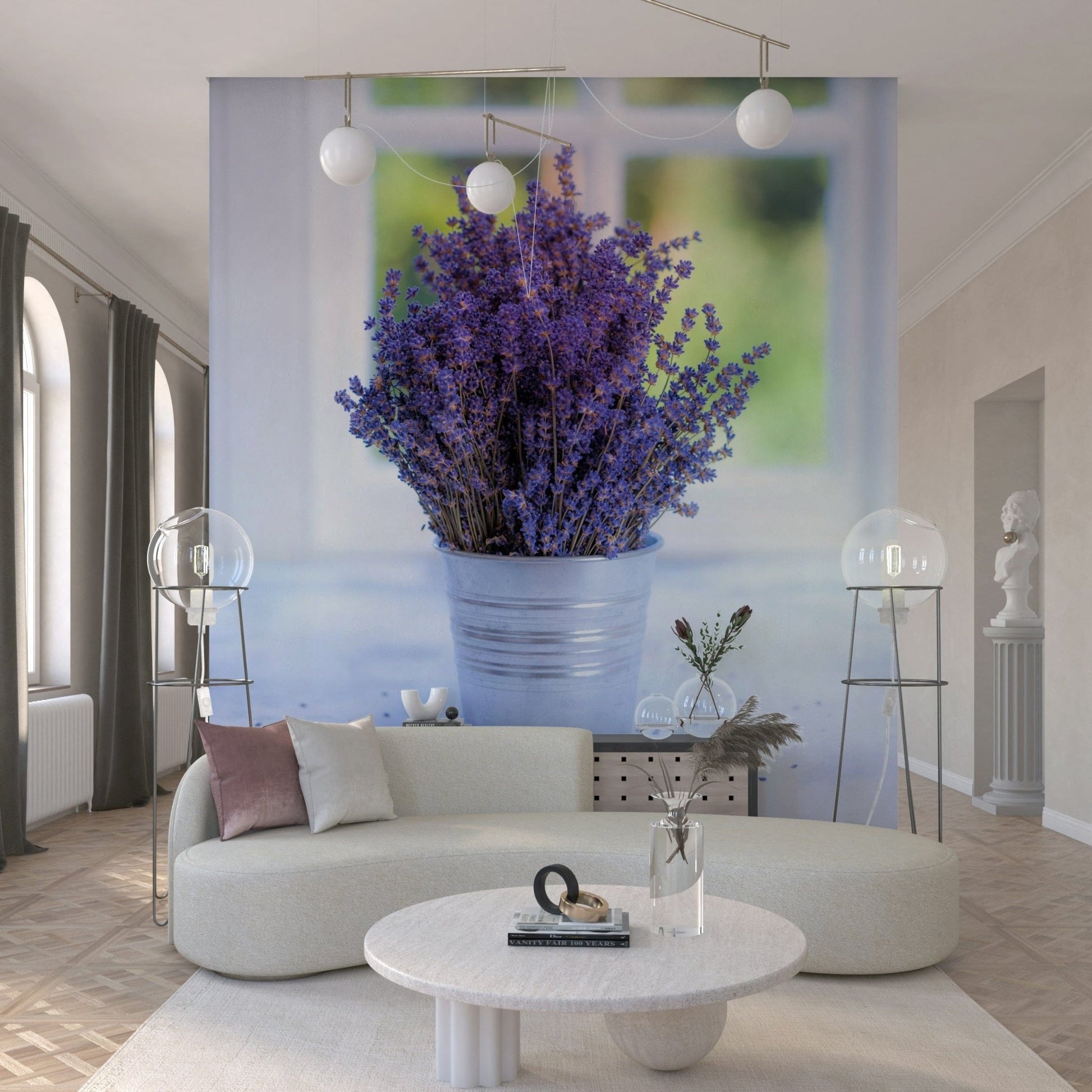 Rustic chic Lavender in a Vase photograph; perfect bathroom wall accent.