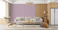 Lavender Linen Grid Wallpaper⁠