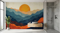 Layered Horizon Wall Mural