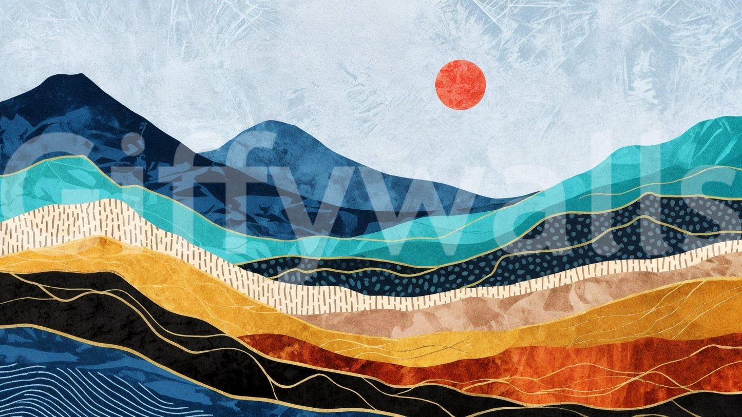 Layered Landscape Wall Mural