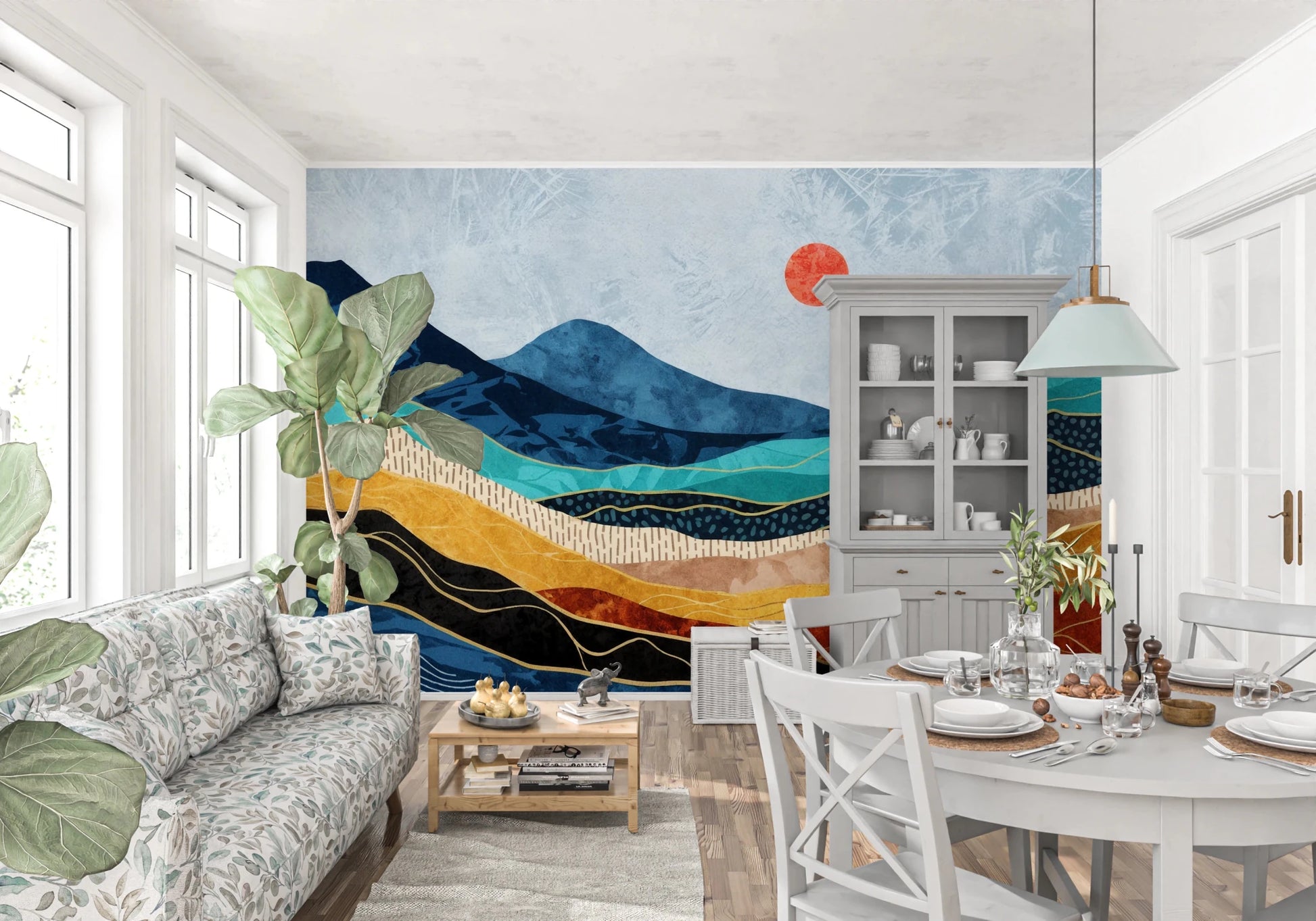 Layered Landscape Wall Mural