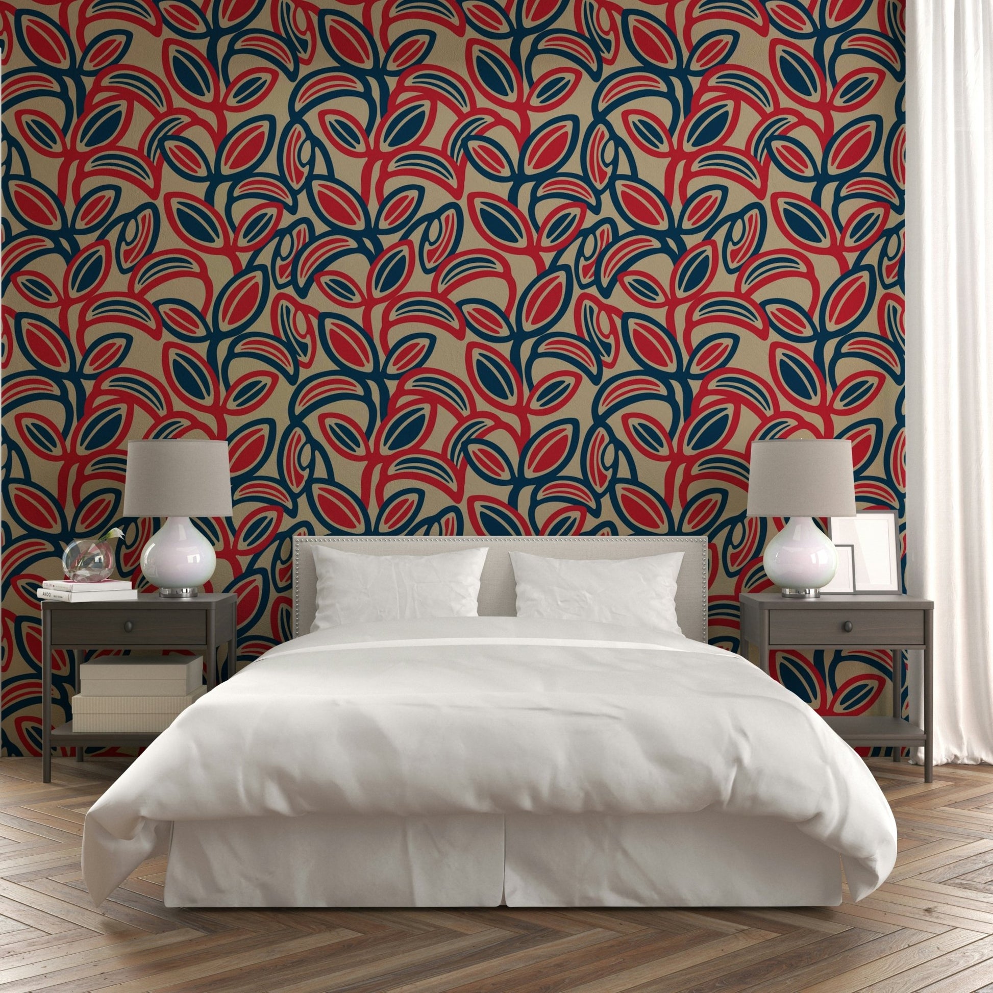 Artistic and playful leaf design.


