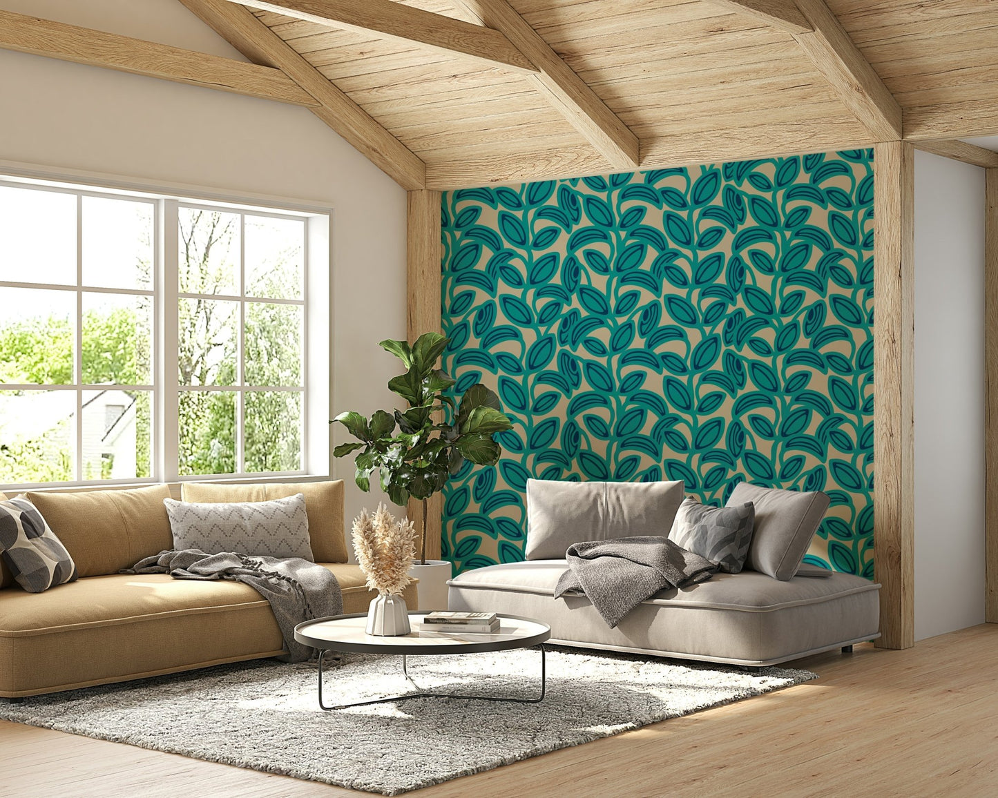 Dynamic and flowing leaf shapes.

