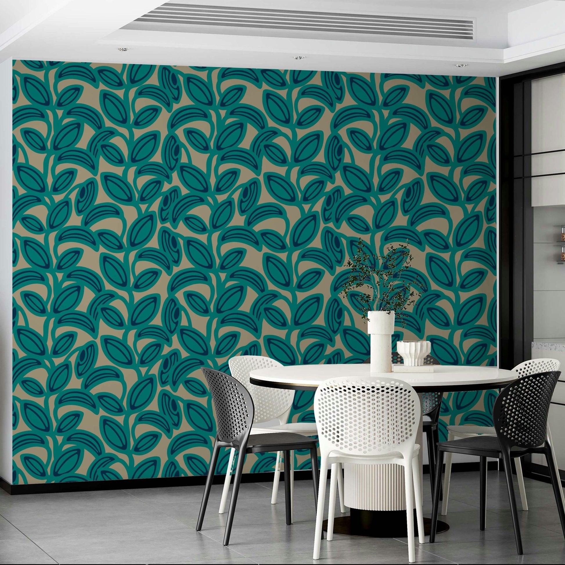 Celebrates abstract forms and lively hues.

