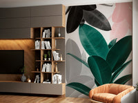Stylized or abstract rendering of leaves.

