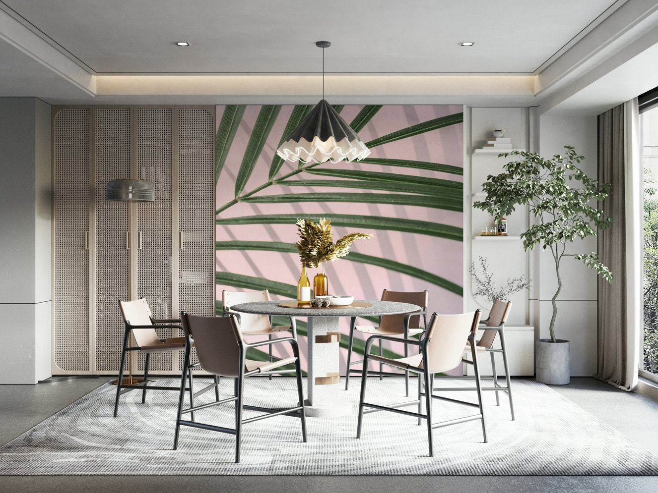 Delicate leaves with soft movement.

