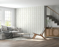 Leaves Cascade Cream earthy tone wall mural design.