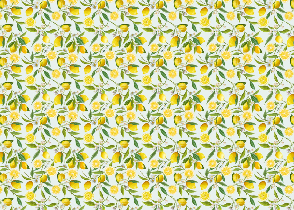 Kitchen Lemon Design Wallpaper Mural in your room — zoomed