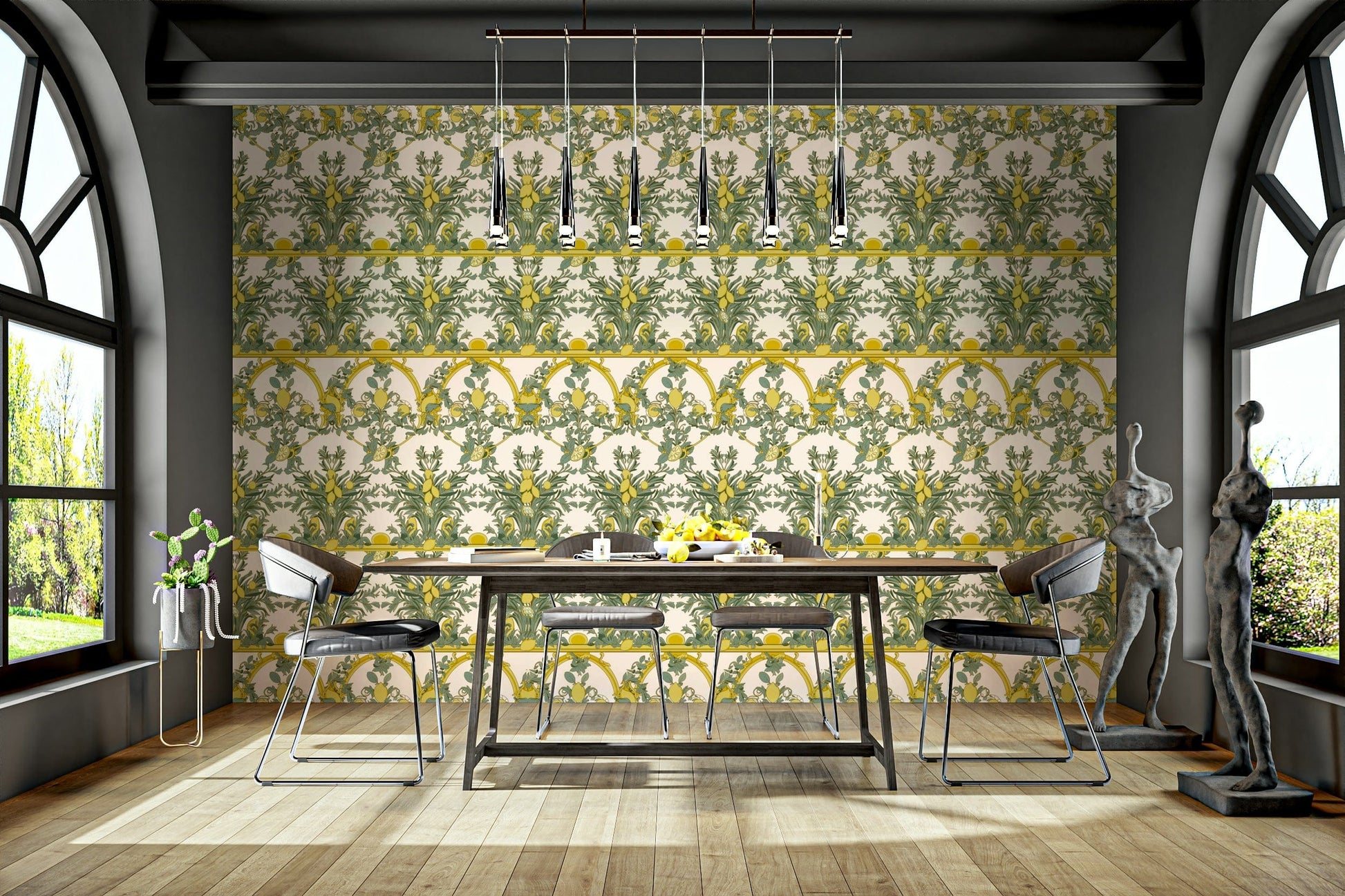 The design is inspired by classic Italian art.


