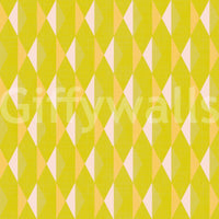 Lemon Rhombus retro revival yellow and peach pattern.