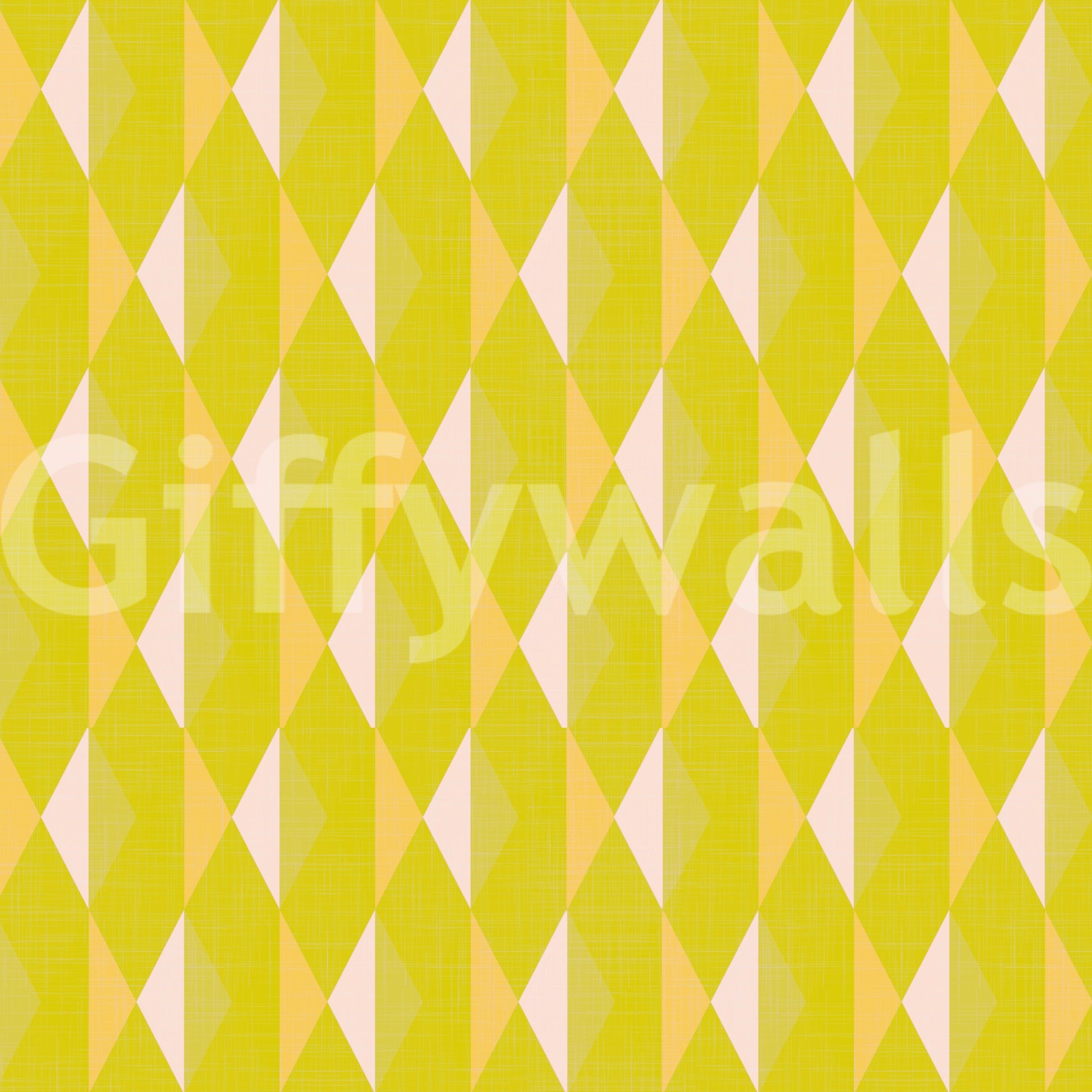 Lemon polygon Lemon Rhombus repetitive wall décor print.