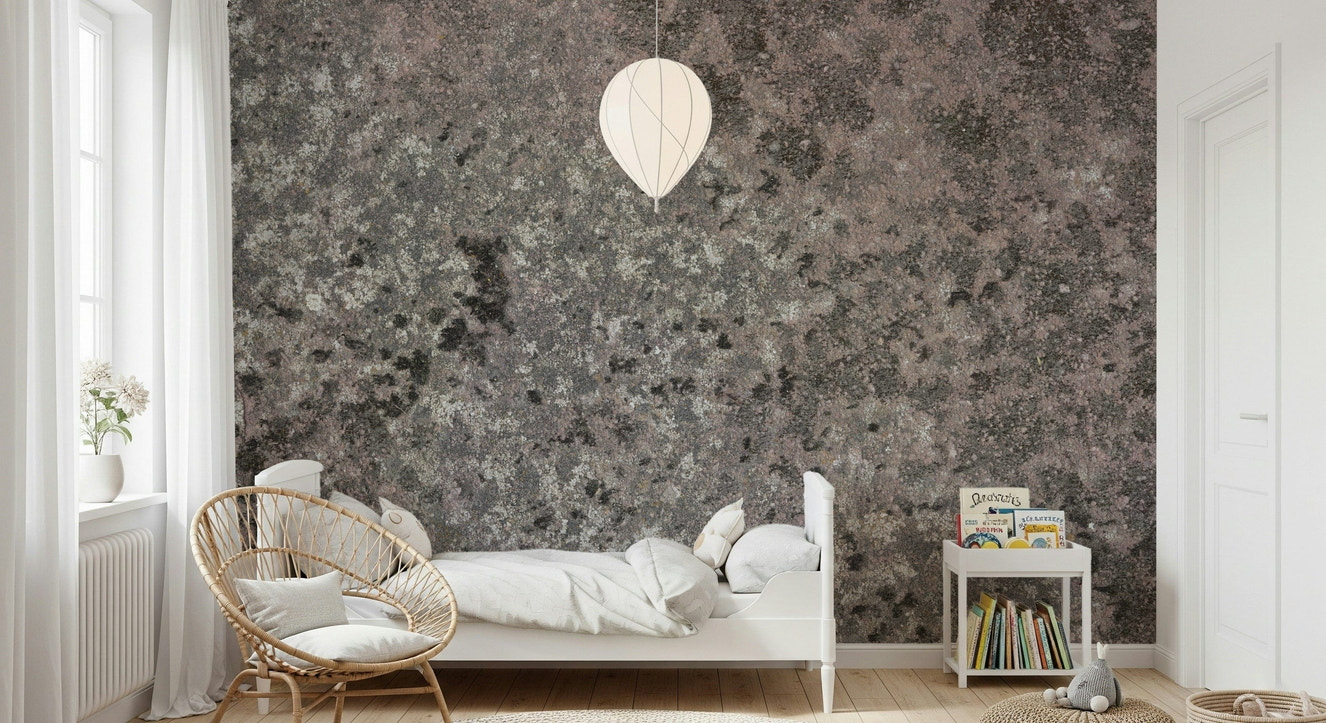 Lichen Bloom Wall Mural featuring natural lichen textures and soft earthy tones for organic, nature-inspired interiors.