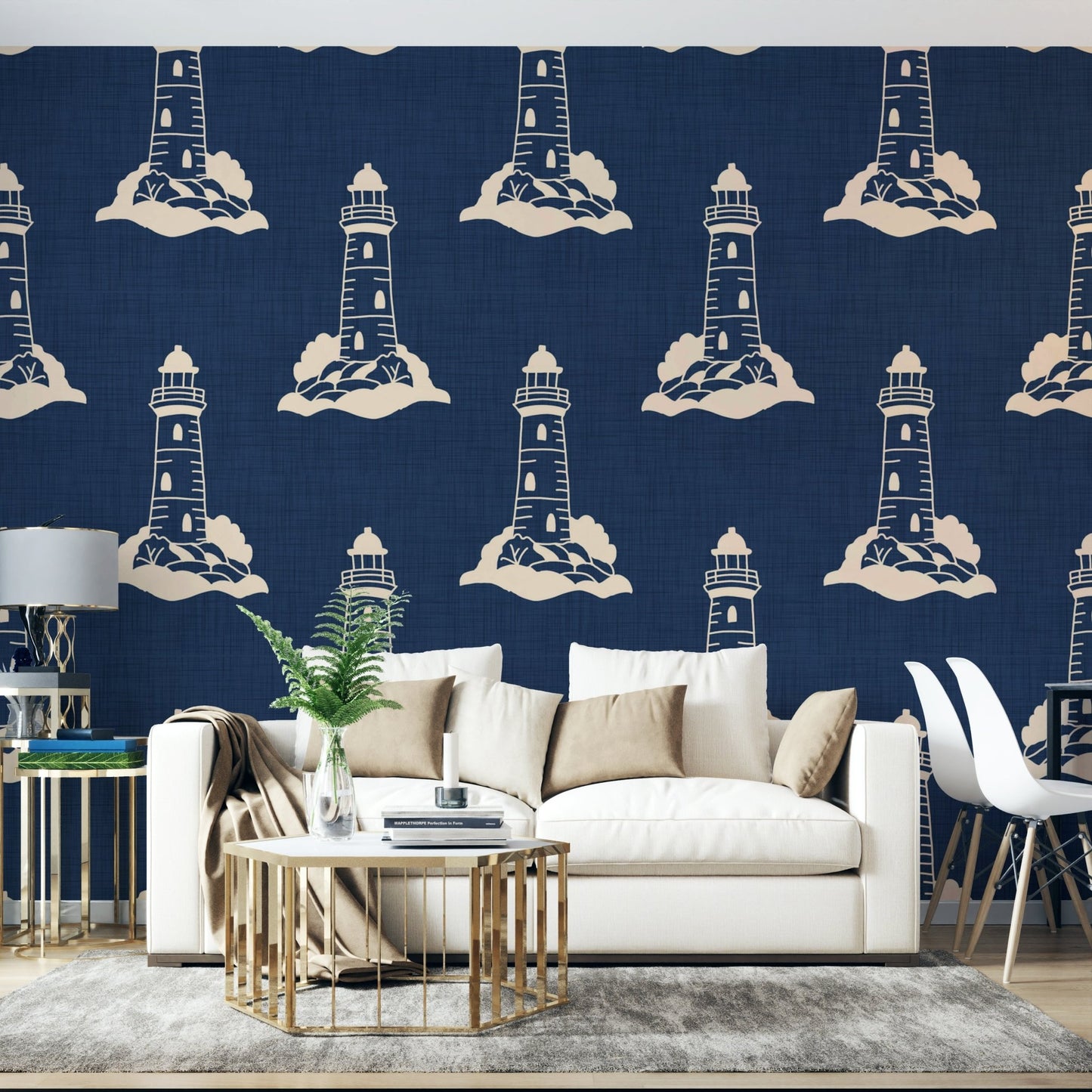 Old-world coastal theme wallpaper for walls
