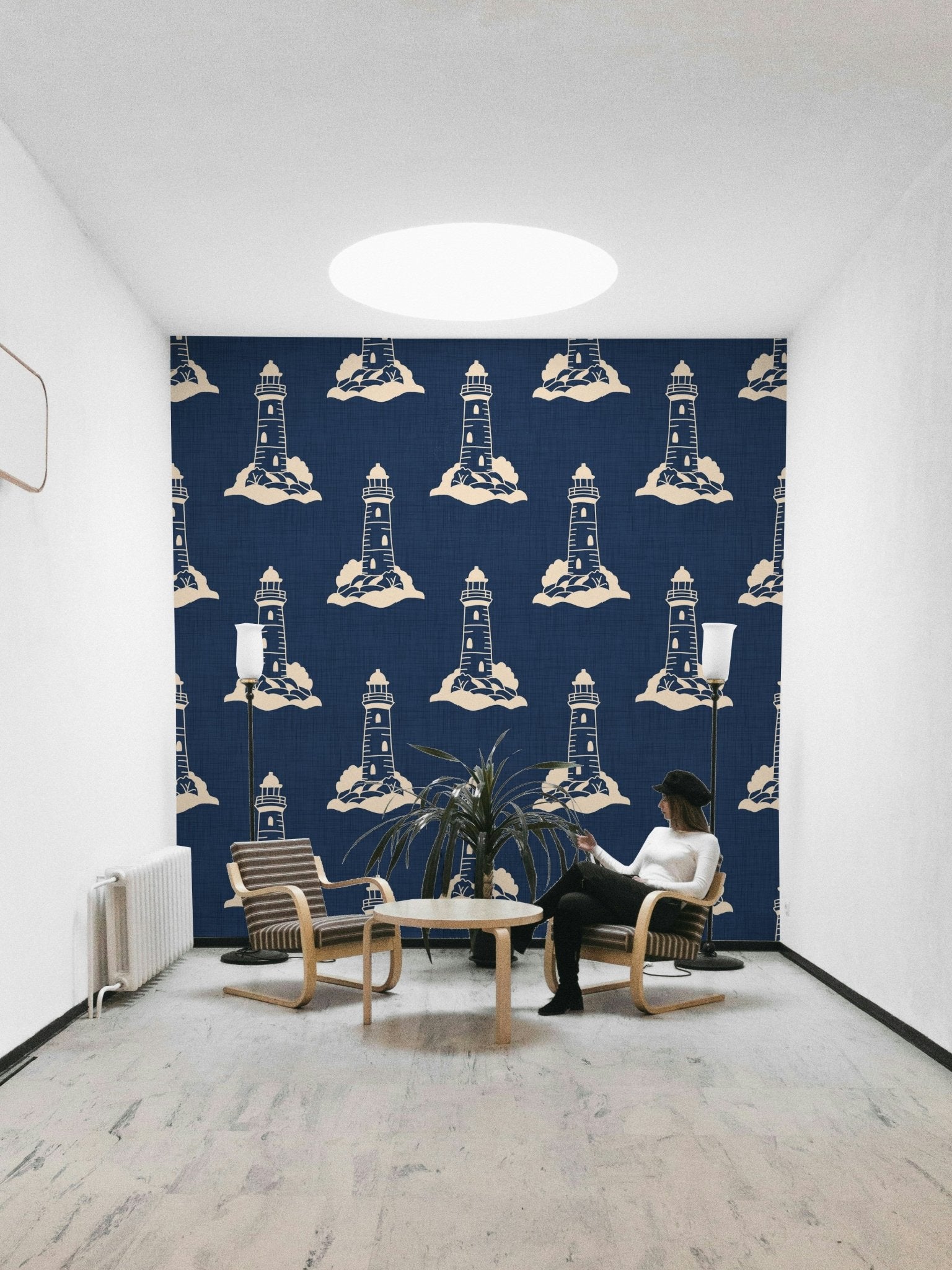 Faded nautical tones for soft wall decor
