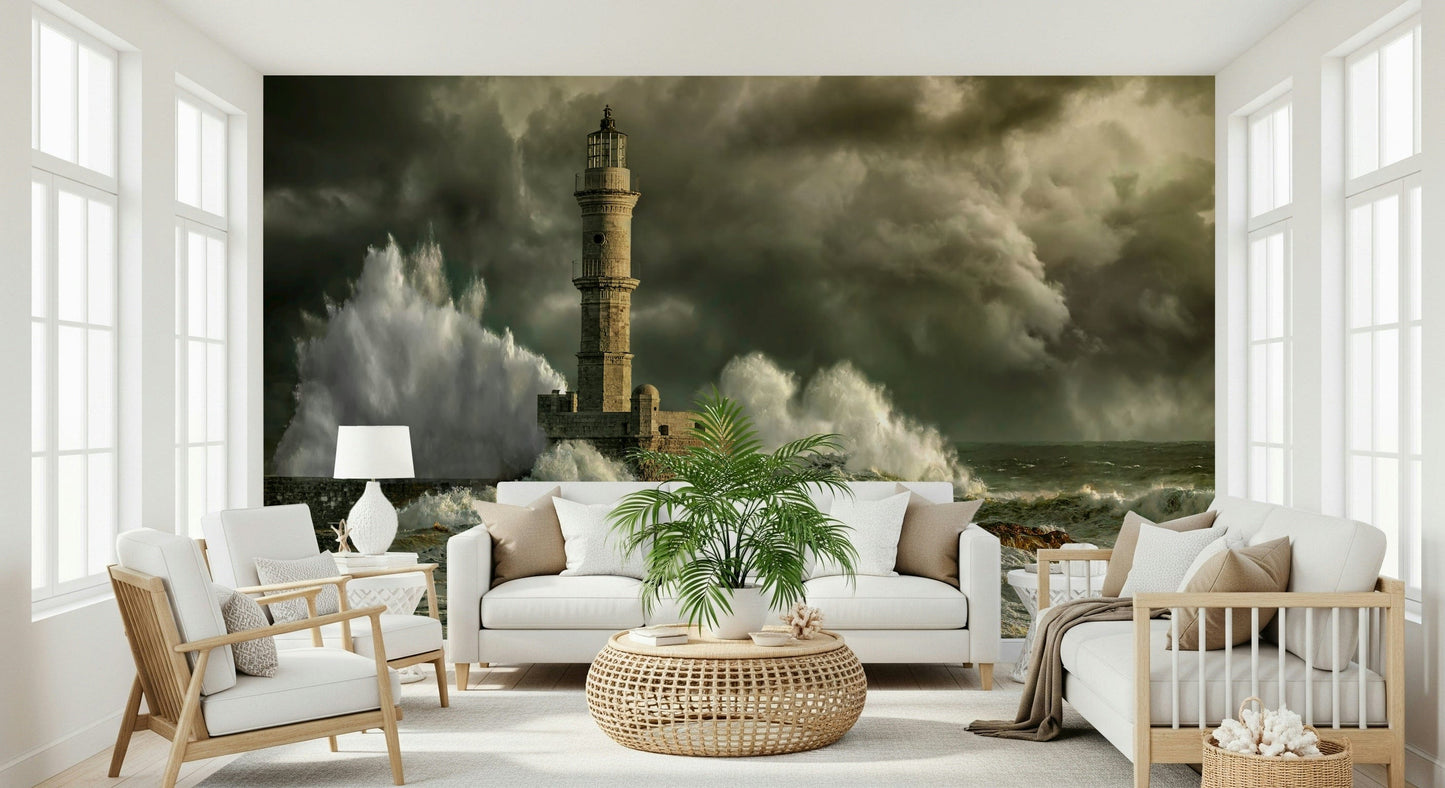Lighthouse Storm Wall Mural -2315690