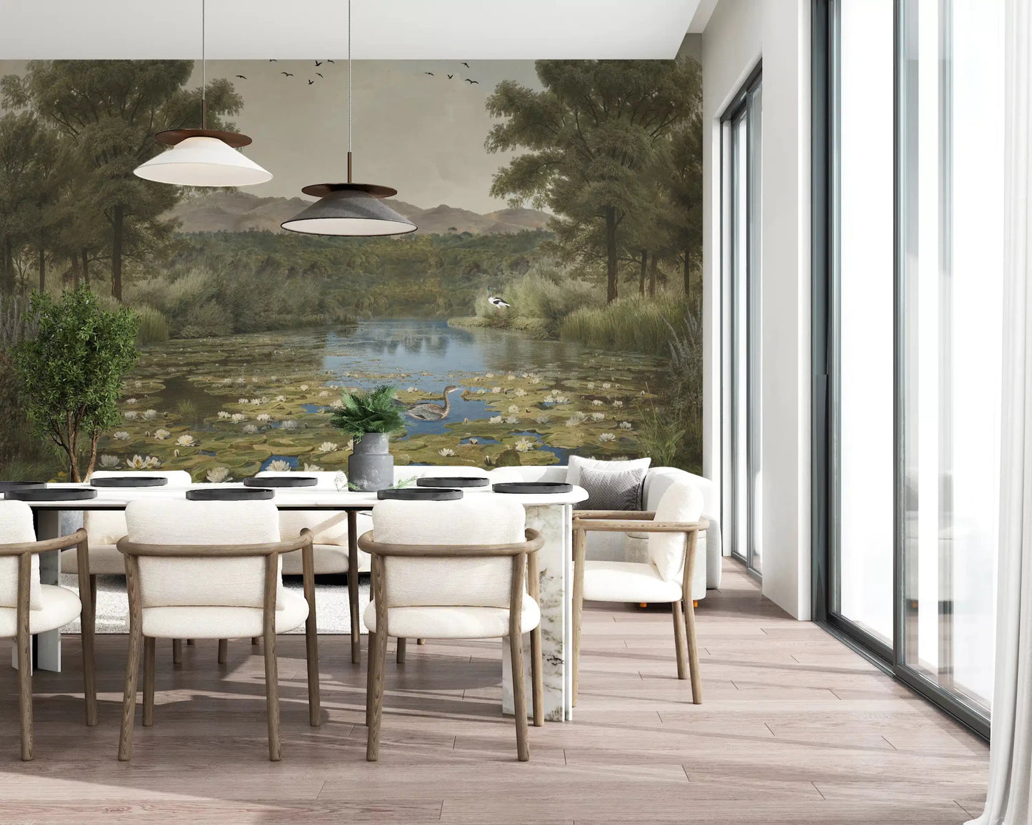 Lily Pond Serenity Wall Mural