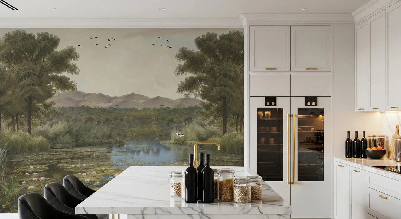 Lily Pond Serenity Wall Mural