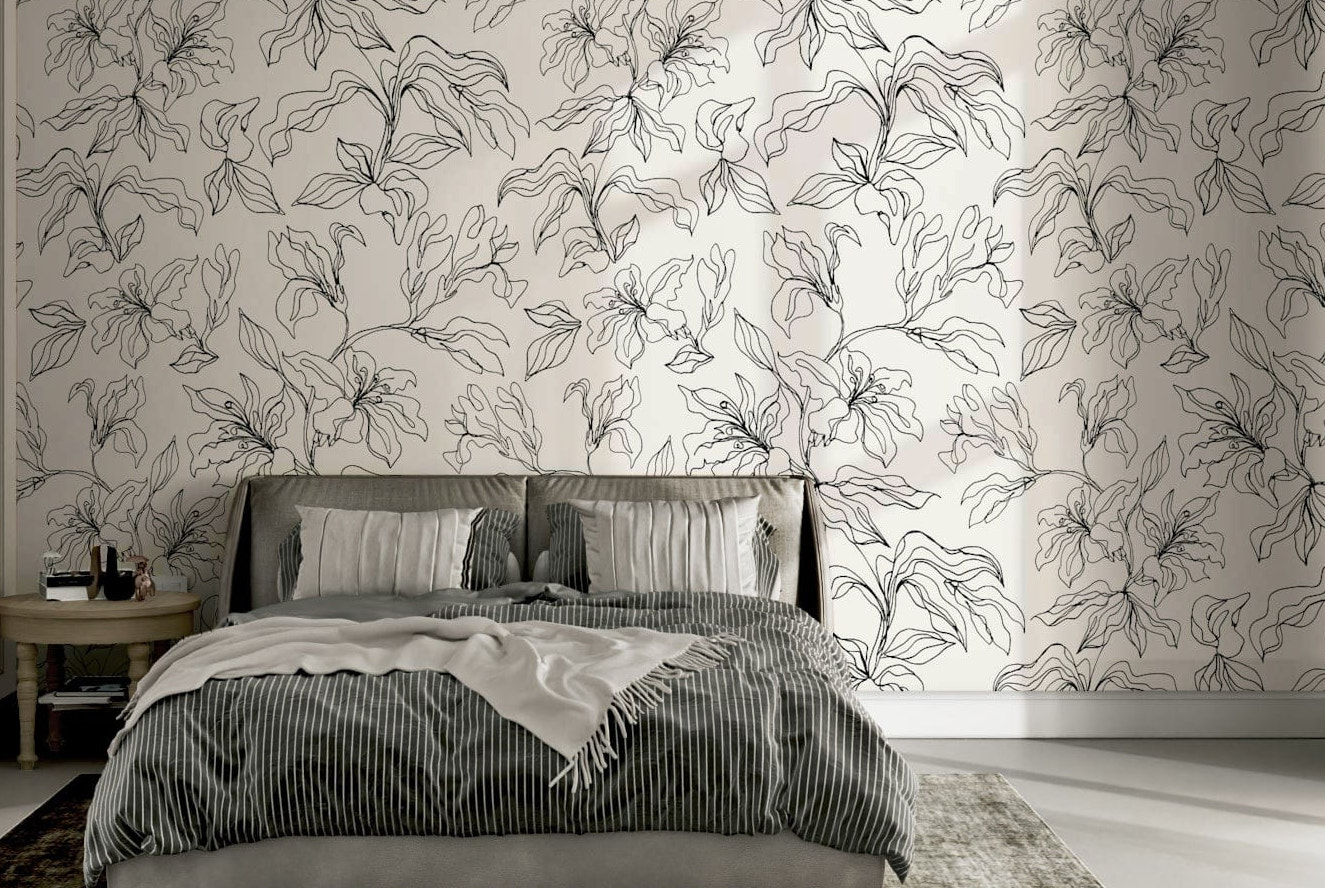 The colors are subtle and minimalist, like black on a white or neutral background.
