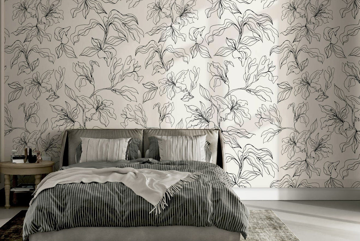 The colors are subtle and minimalist, like black on a white or neutral background.
