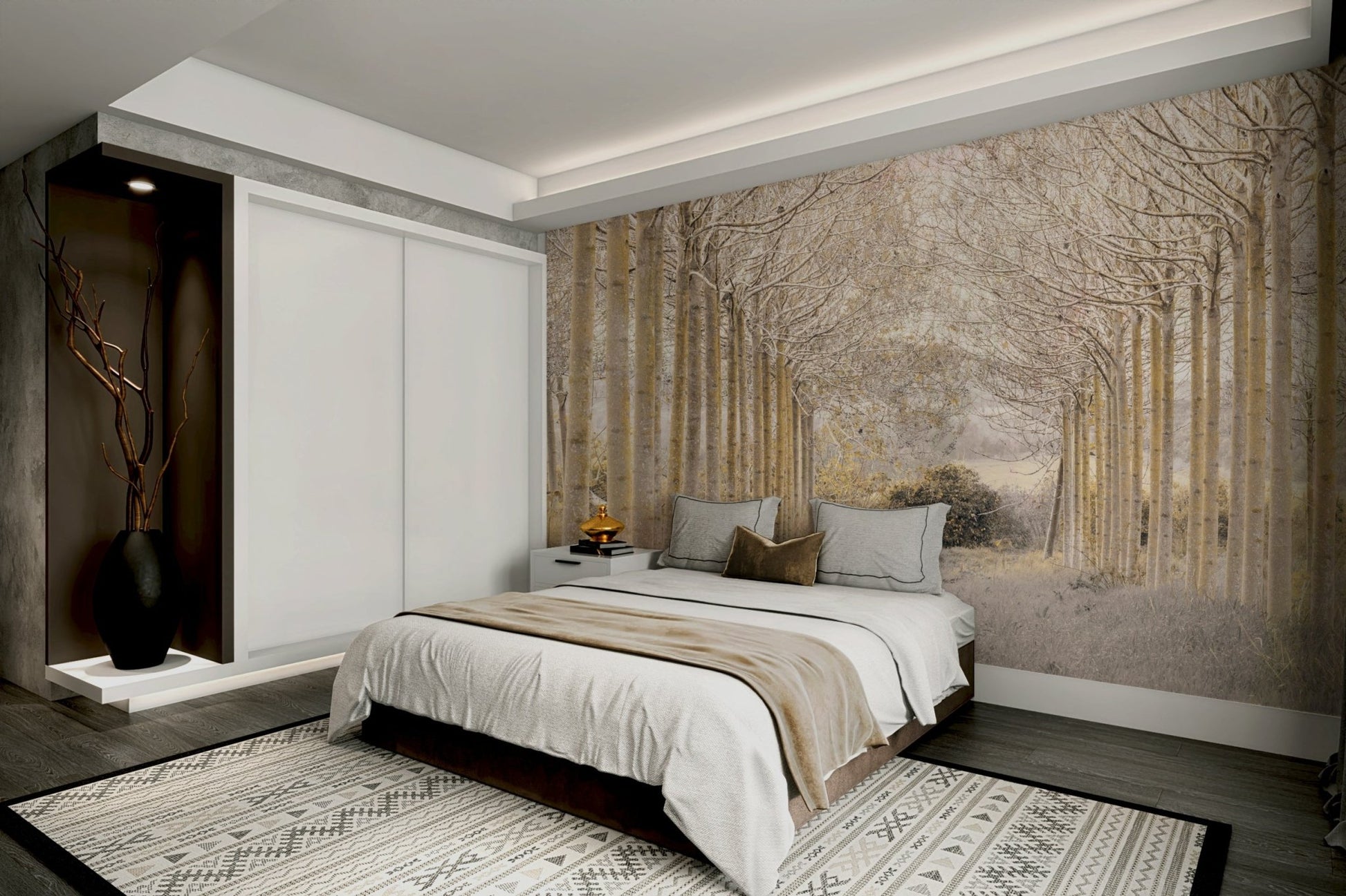 linear forest art for walls

